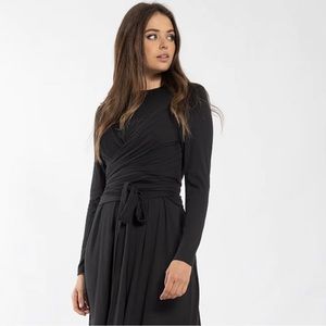 MONN Black Butter Wrap Top